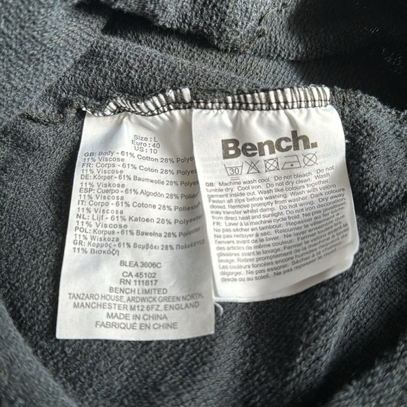 Bench Dark Gray Large Size Hoodies & Sweatshirts for Women - Picture 9 of 10